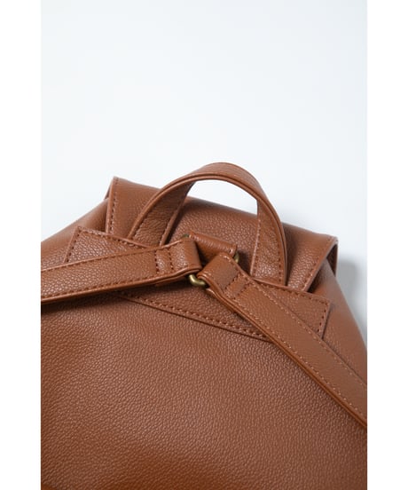 Mini leather back pack / light brown
