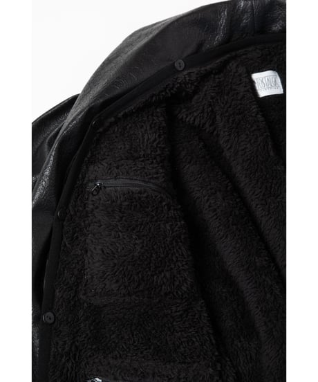 2way leather jacket / black