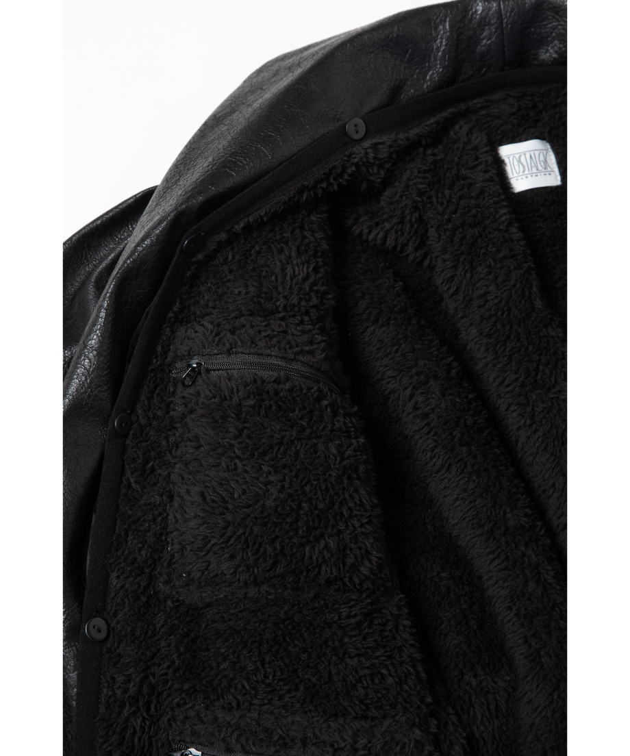 2way leather jacket / black | Tostalgic Clothing
