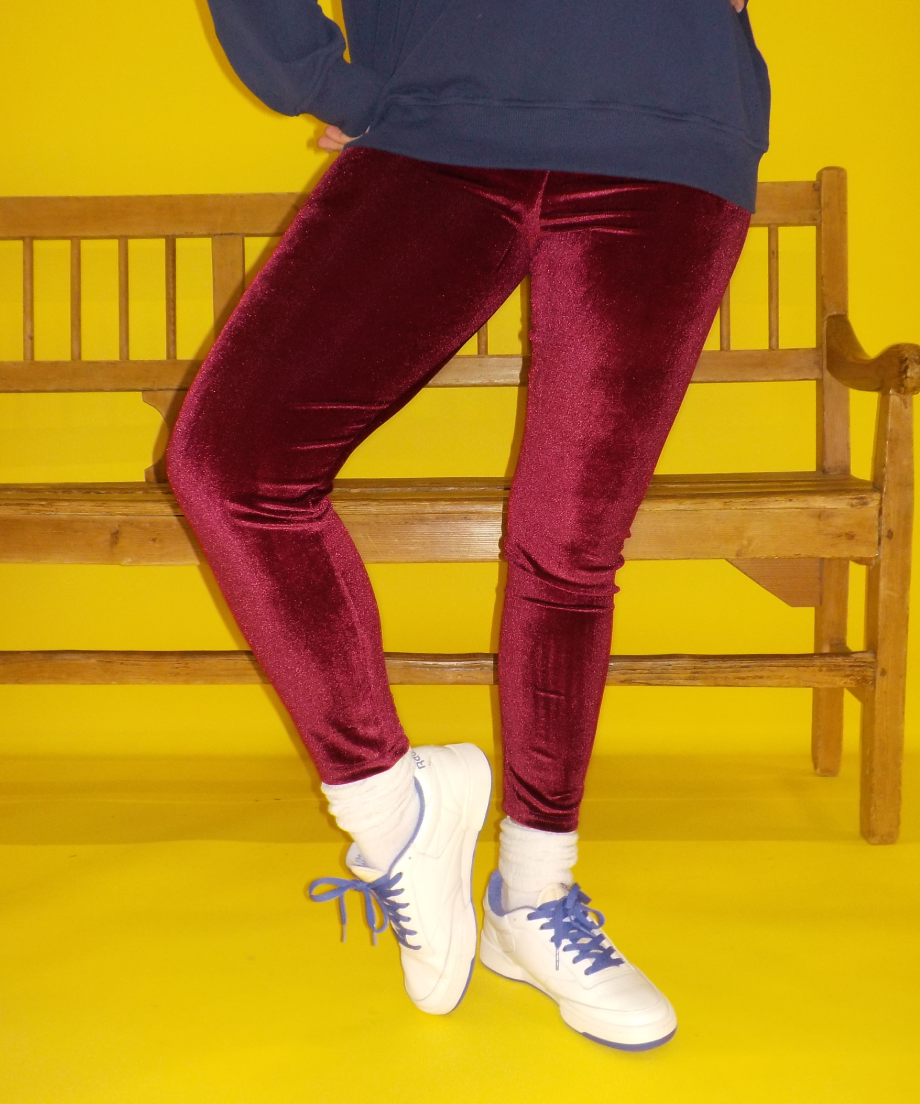 Velour leggins / pink | Tostalgic Clothing