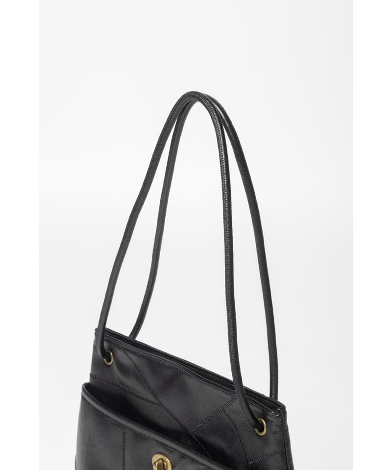 Leather patchwork style bag / black | Tostalgic