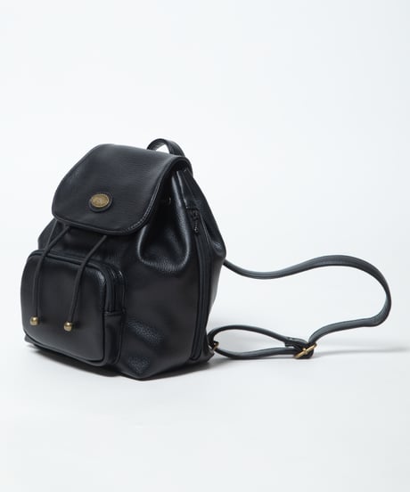 Mini leather back pack / black