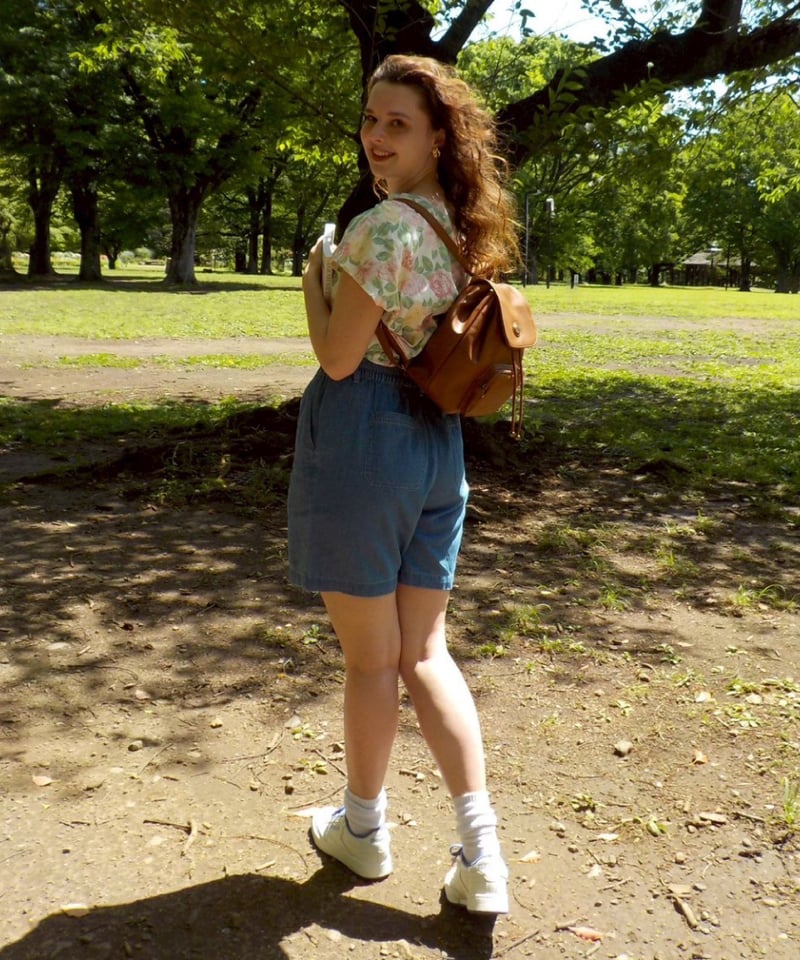 Mini leather back pack / light brown | Tostalgi