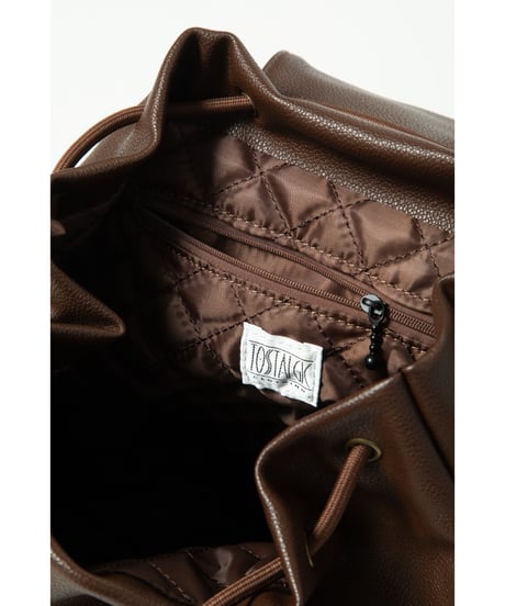 Leather backpack / brown