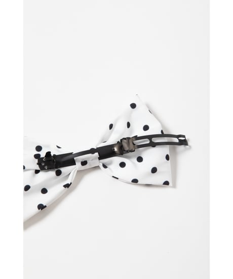 Ribbon hair barrette / white