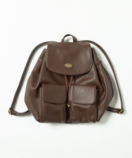 Leather backpack / brown