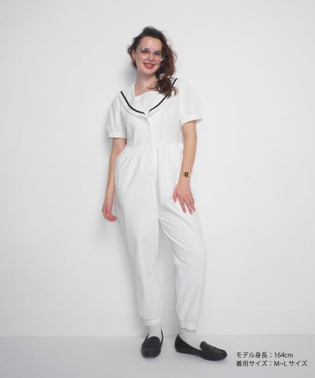 Marine rompers / white