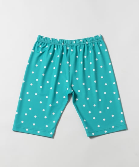 Polka dots biker shorts / green