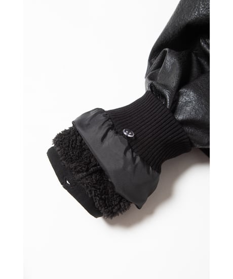 2way leather jacket / black
