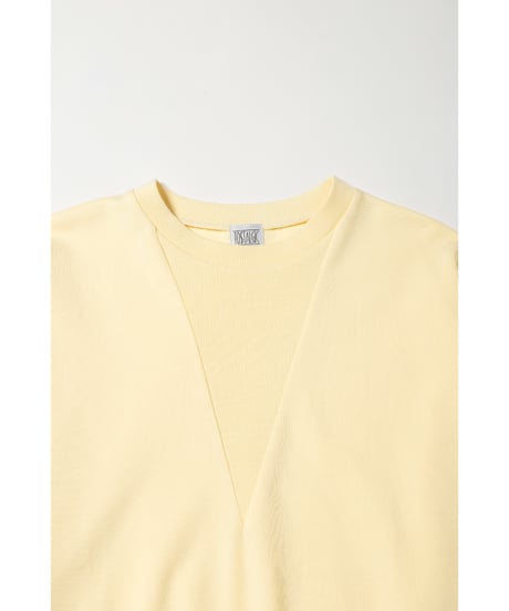 Light ribbed sweatshirt / yellow