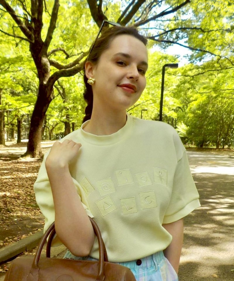 タグ付き トスタルジッククロージング Waffle logo tee イエロー Waffle logo tee / yellow | Tostalgic Clothing