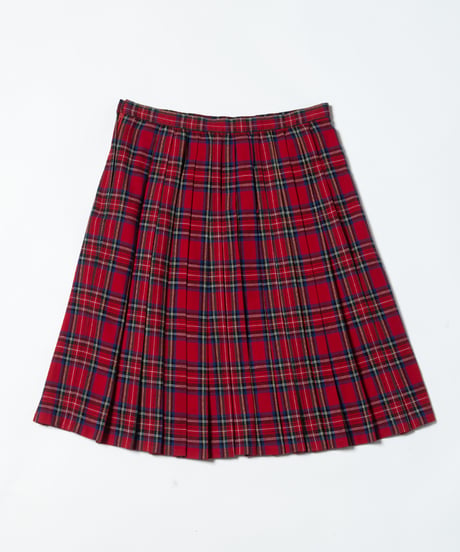 Pleated skirt / tartan plaid