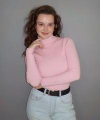 Turtle knit / pastel pink