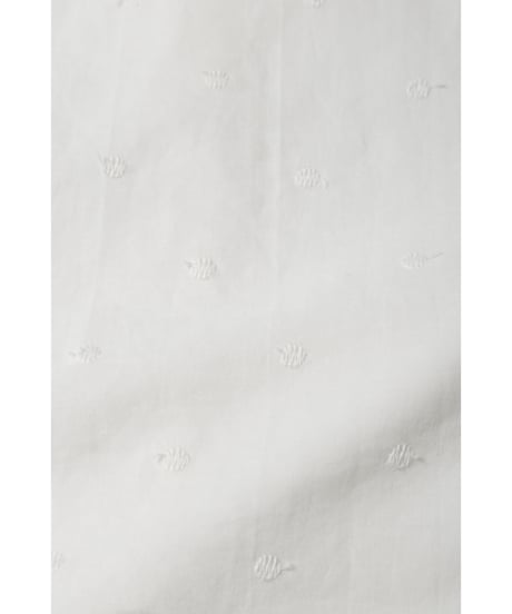 Polka dots embroidery blouse / white
