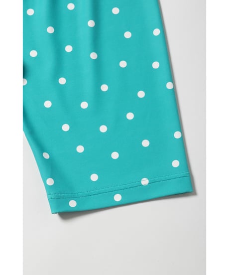 Polka dots biker shorts / green
