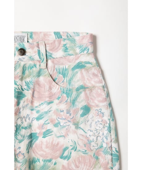 Tostalgic floral denim pants / floral