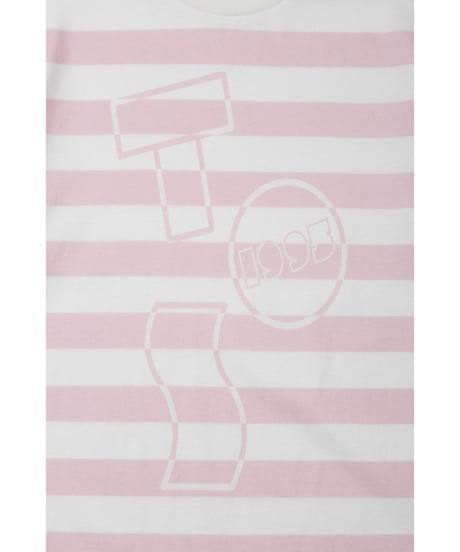 Tos logo stripe Tshirts / pink