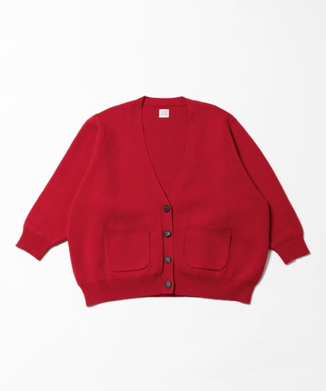 Big knit cardigan / red