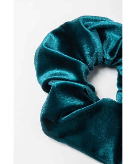 Velour scrunchie / green
