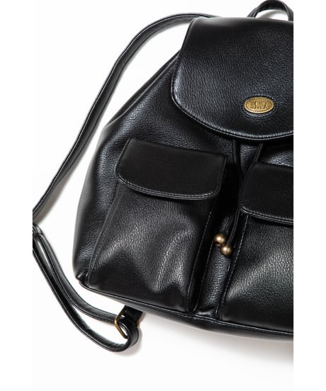 Leather backpack / black