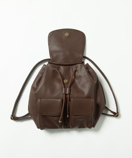 Leather backpack / brown
