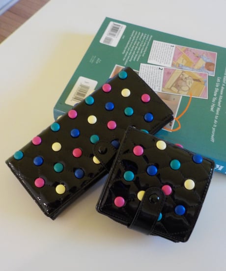 Quilted candies wallet / black