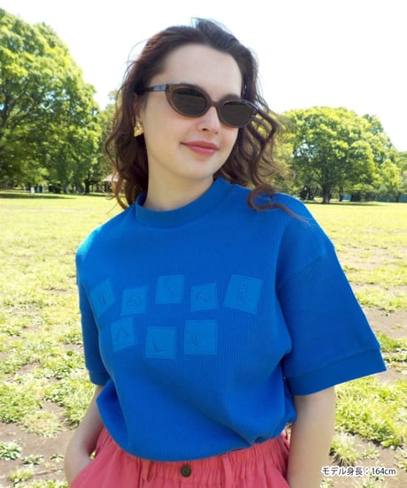 Waffle logo tee / purple