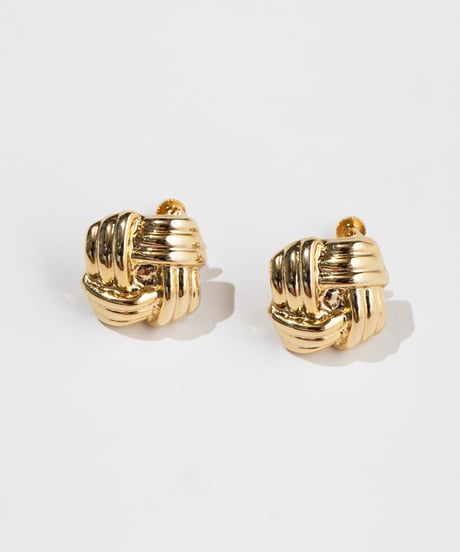 80s earring / pierce / gold