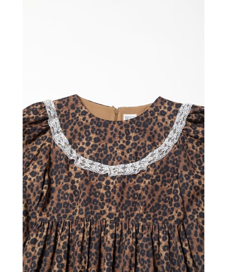 Frill dress / leopard