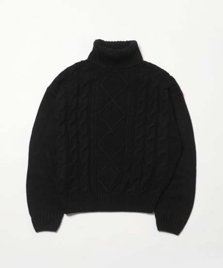 Cable sweater / black