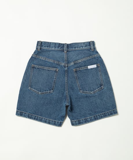 Denim half pants / blue