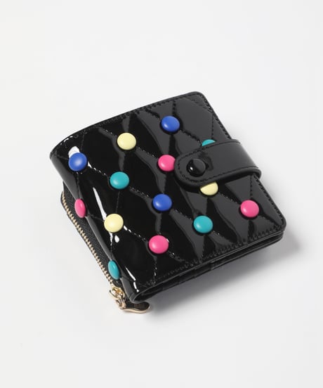 Quilted candies wallet / black