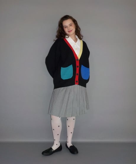 Big knit cardigan / colorful