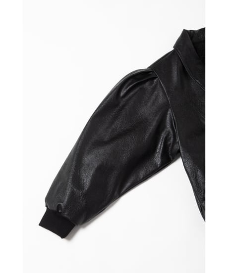 2way leather jacket / black