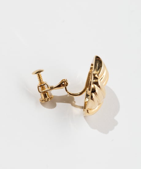 80s earring / pierce / gold