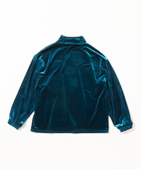Velours high necked tops / green