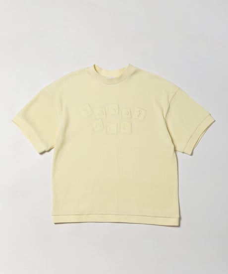 Waffle logo tee / yellow