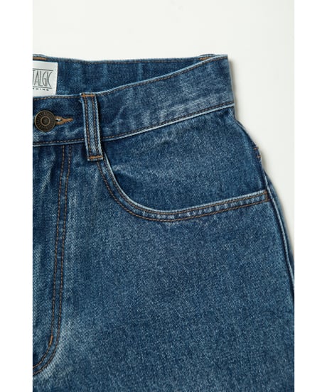 Denim half pants / blue