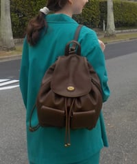 Leather backpack / brown