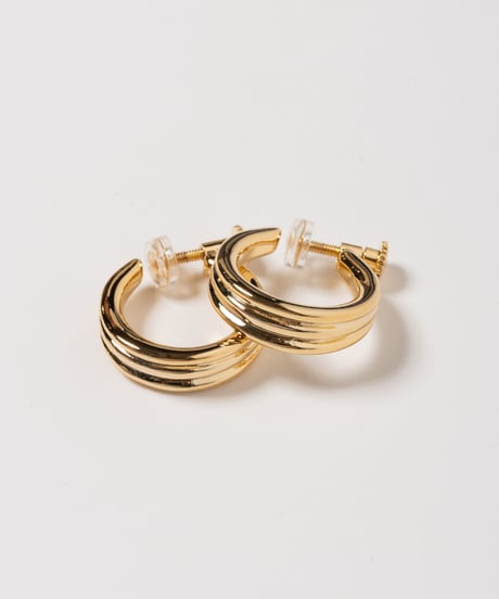 Triple earring / pierce / gold