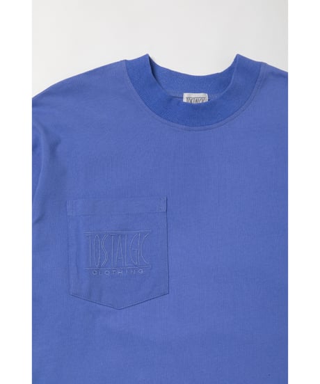 High neck long sleeve pocket tee / purple
