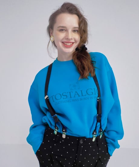 Palm tree sweatshirt / blue
