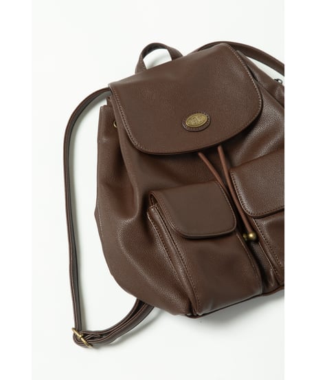 Leather backpack / brown