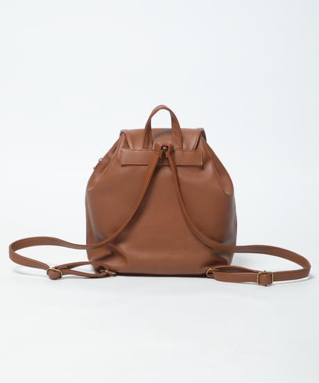 Leather backpack / light brown
