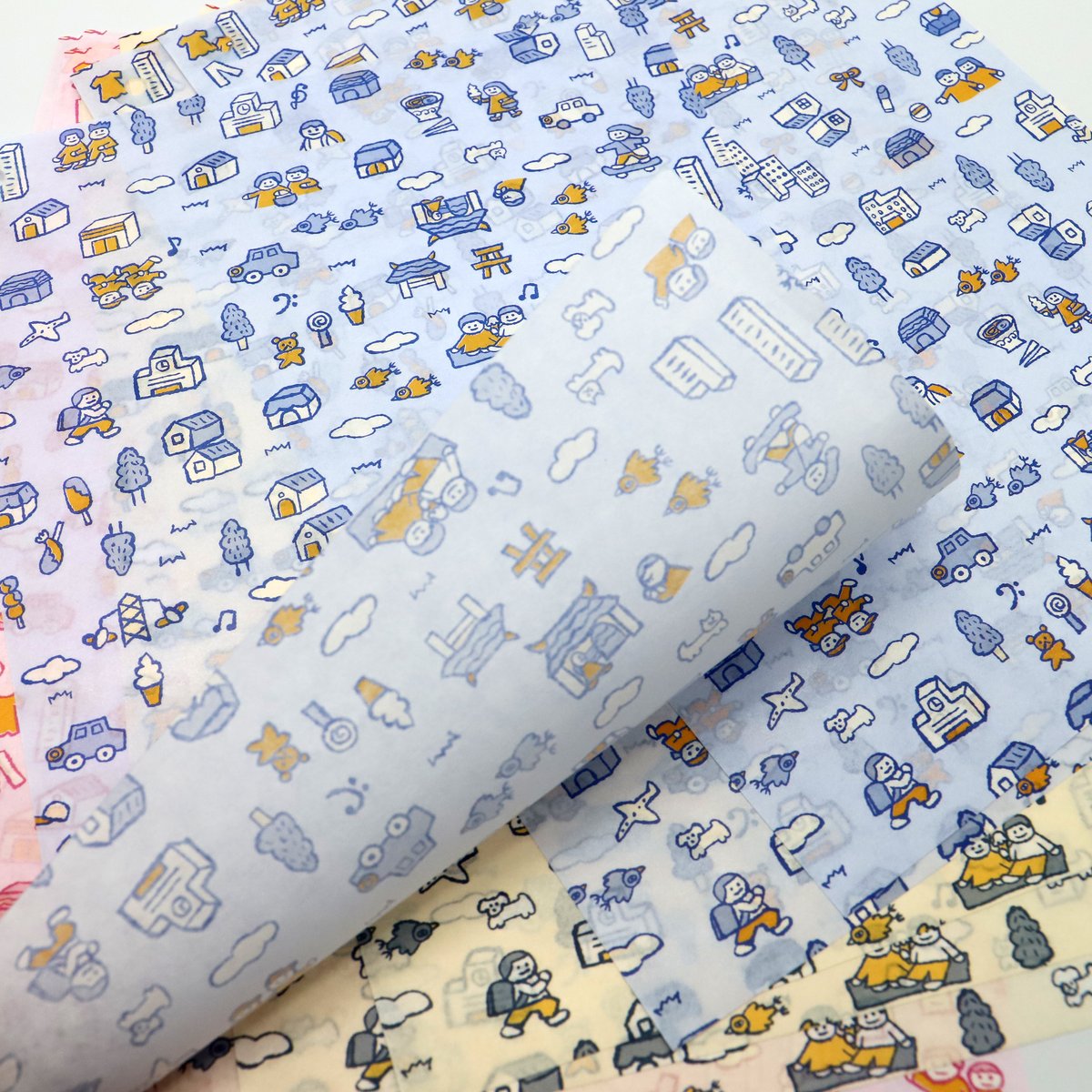 デザインペーパー、素材シートA4たっぷりまとめ売り yoridono（よりどの）」collection ▷A4 デザインペーパー【2種