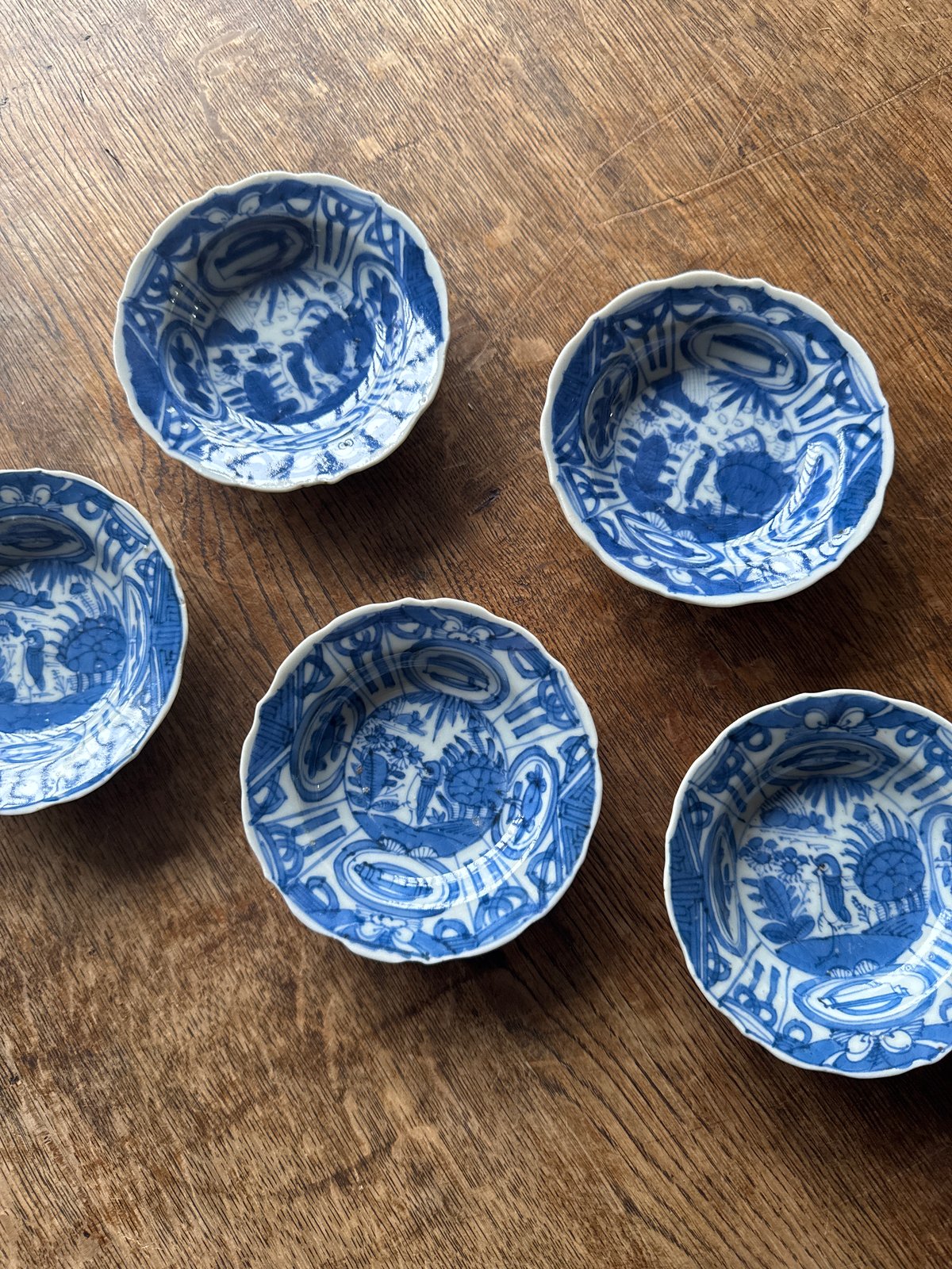 古伊万里 染付芙蓉手文 小皿/手塩皿 5客セット | Kaikaroman ONLINE STORE