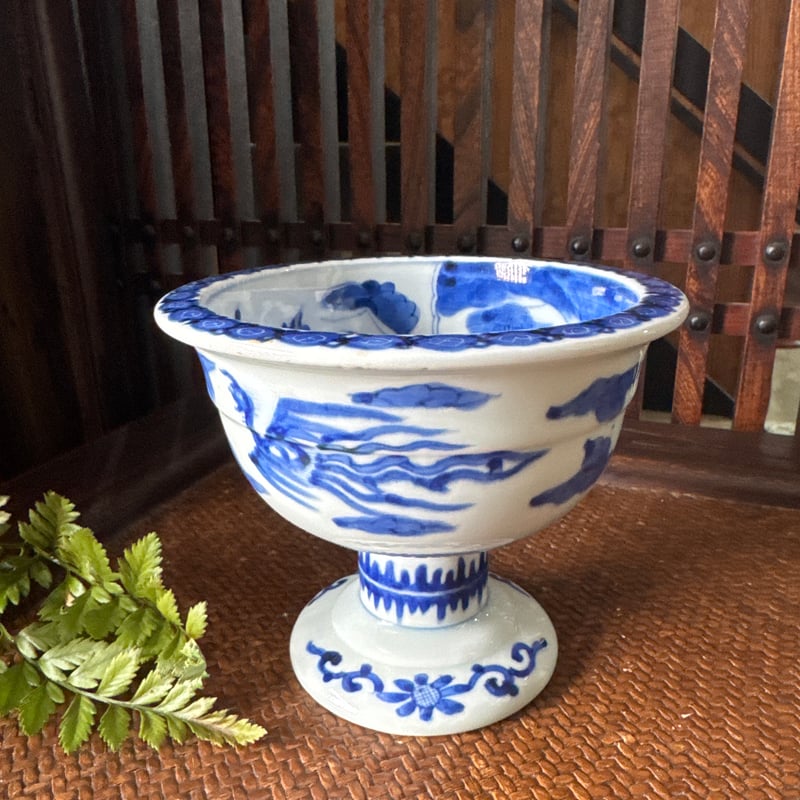 古伊万里 染付牡丹蝶山水鳳凰文 盃洗 | Kaikaroman ONLINE STORE 古伊万里 染付牡丹蝶山水鳳凰文 盃洗 | Kaikaroman ONLINE STORE