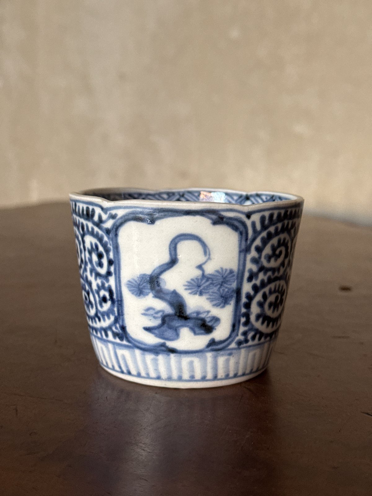 古伊万里 染付蛸唐草窓絵松竹梅文 そば猪口 1客 | Kaikaroman ONLINE STORE
