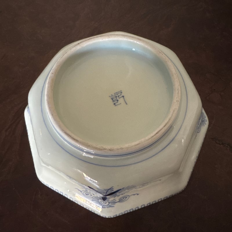 古伊万里 線描葉唐草文 八角形鉢 | Kaikaroman ONLINE STORE