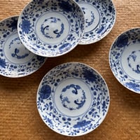 古伊万里 色絵窓絵鶏図 蓋茶碗 5客セット | Kaikaroman ONLINE STORE